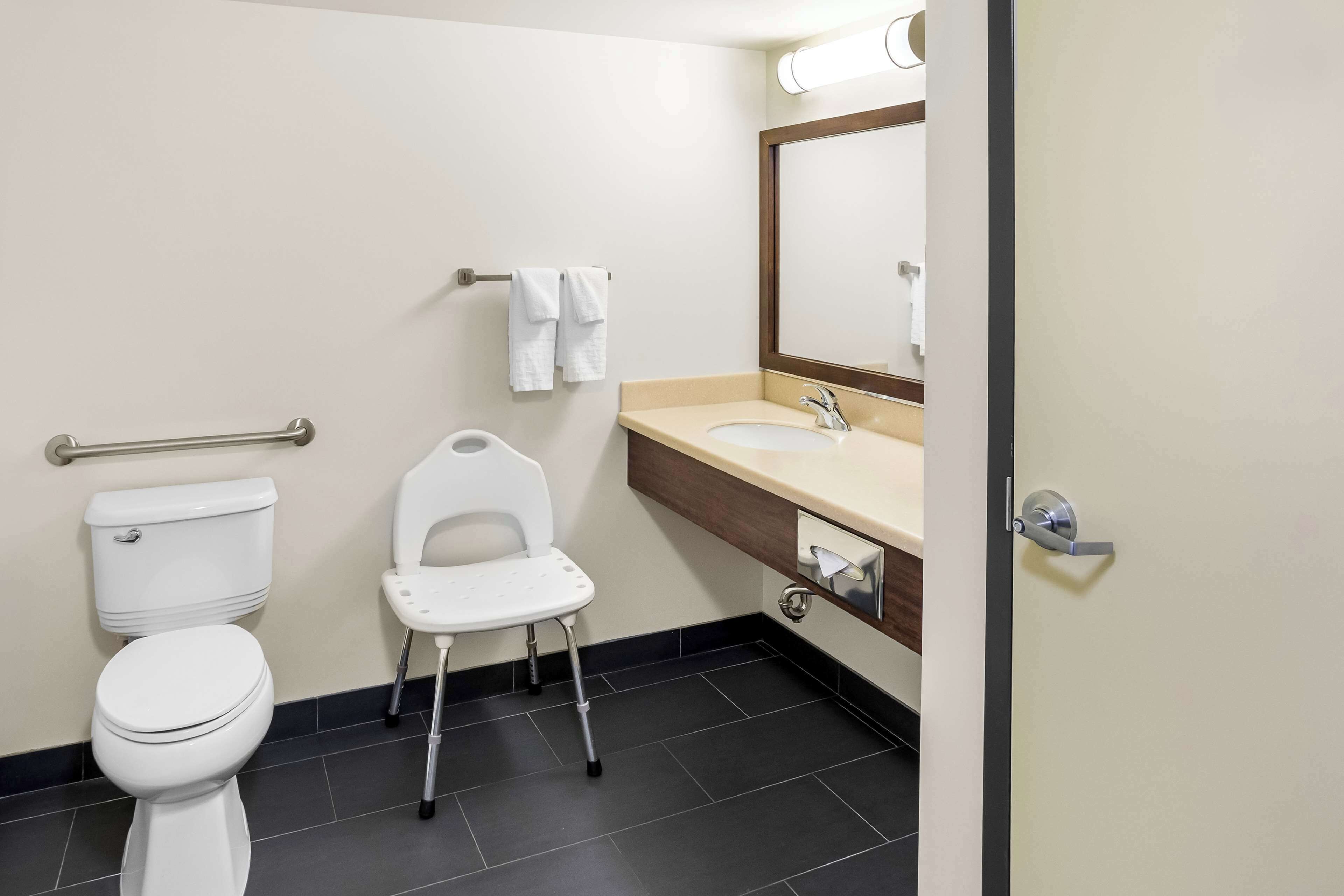 standard room, 1 king bed, non smoking, refrigerator & microwave | bathroom | shower, free toiletries, hair dryer, towels