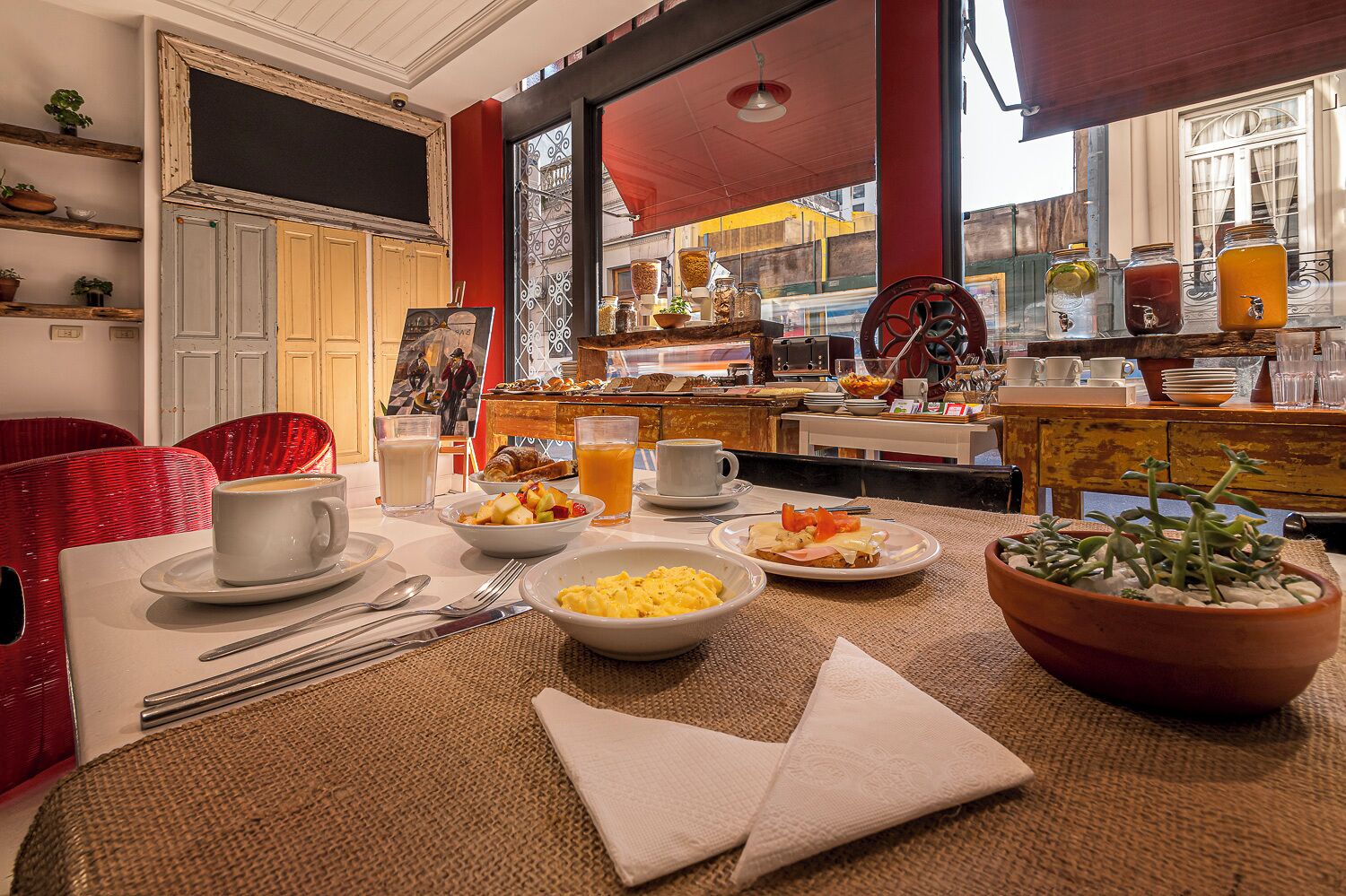 daily buffet breakfast (ars 12100 per person)