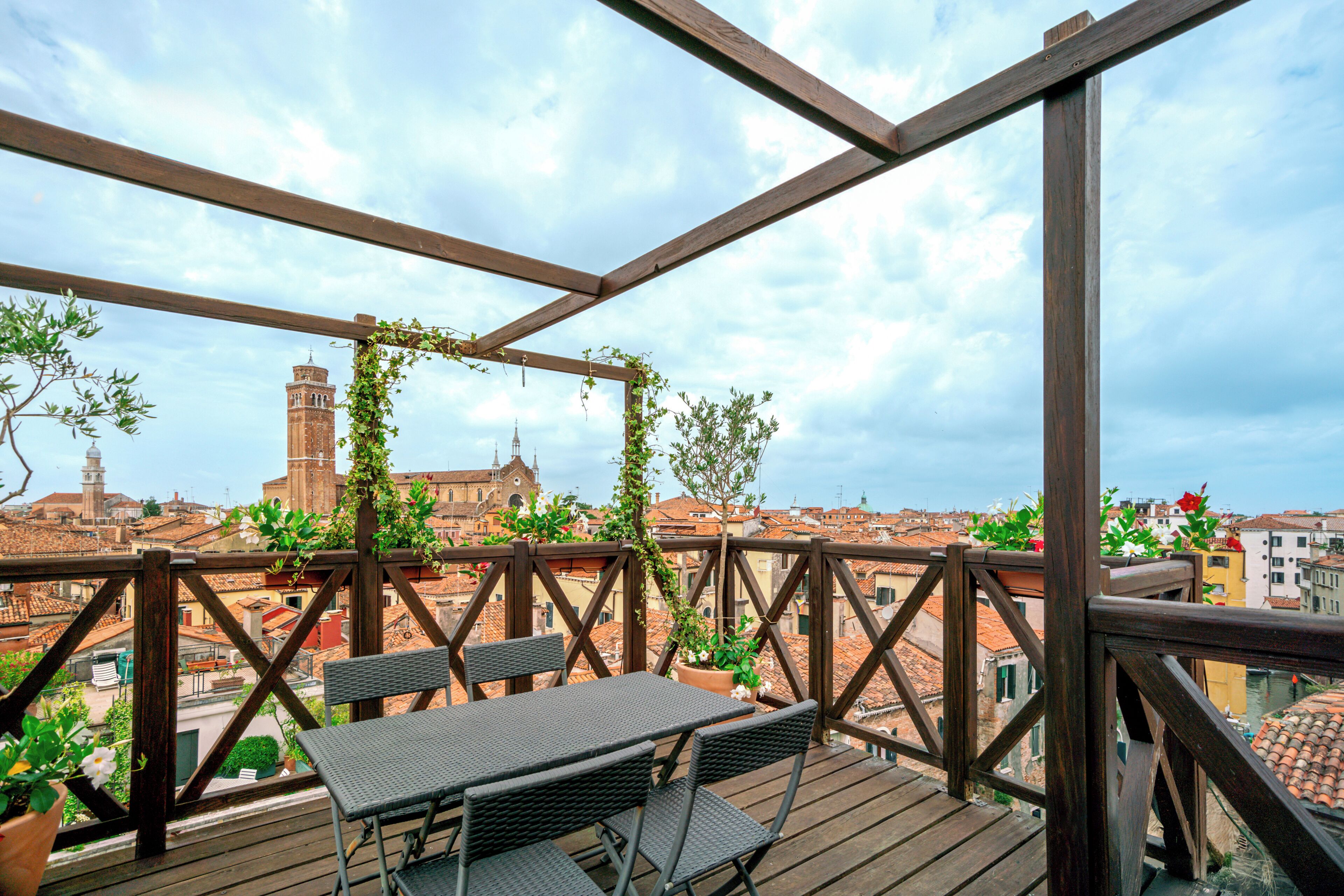 Penthouse panorámico, Terraza, en edificio contiguo (San Polo 2107) | Terraza o patio