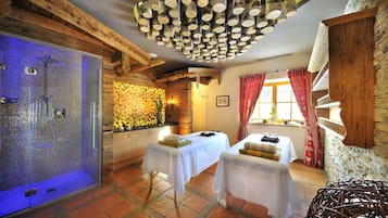Sauna, hot tub, body treatments, hydrotherapy, body wraps, body scrubs