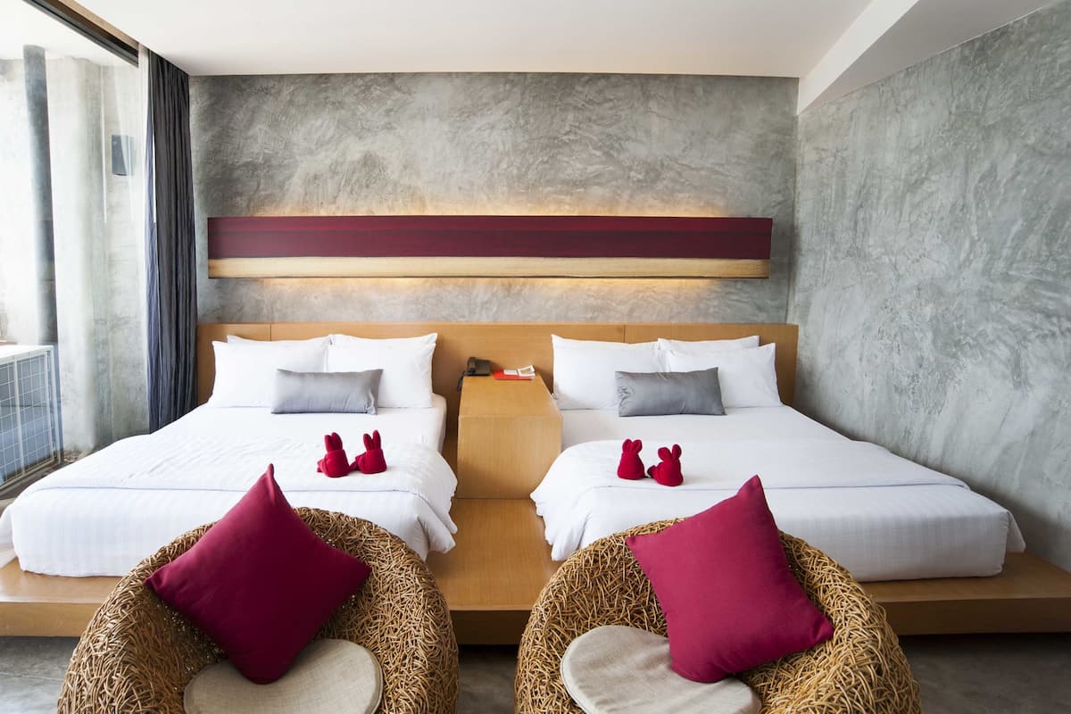 Family Room, 2 Queen Beds | View from room