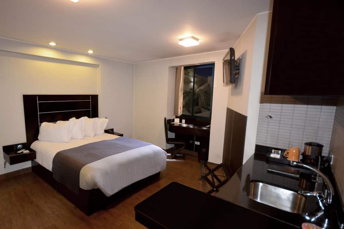 Literie de qualité supérieure, couette en duvet d'oie, minibar