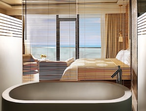 Minibar, in-room safe, individually decorated, individually furnished - Bilgah Beach Hotel (Baku)