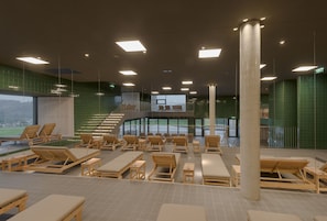 Een sauna, een stoombad, lichaamsbehandelingen, aromatherapie