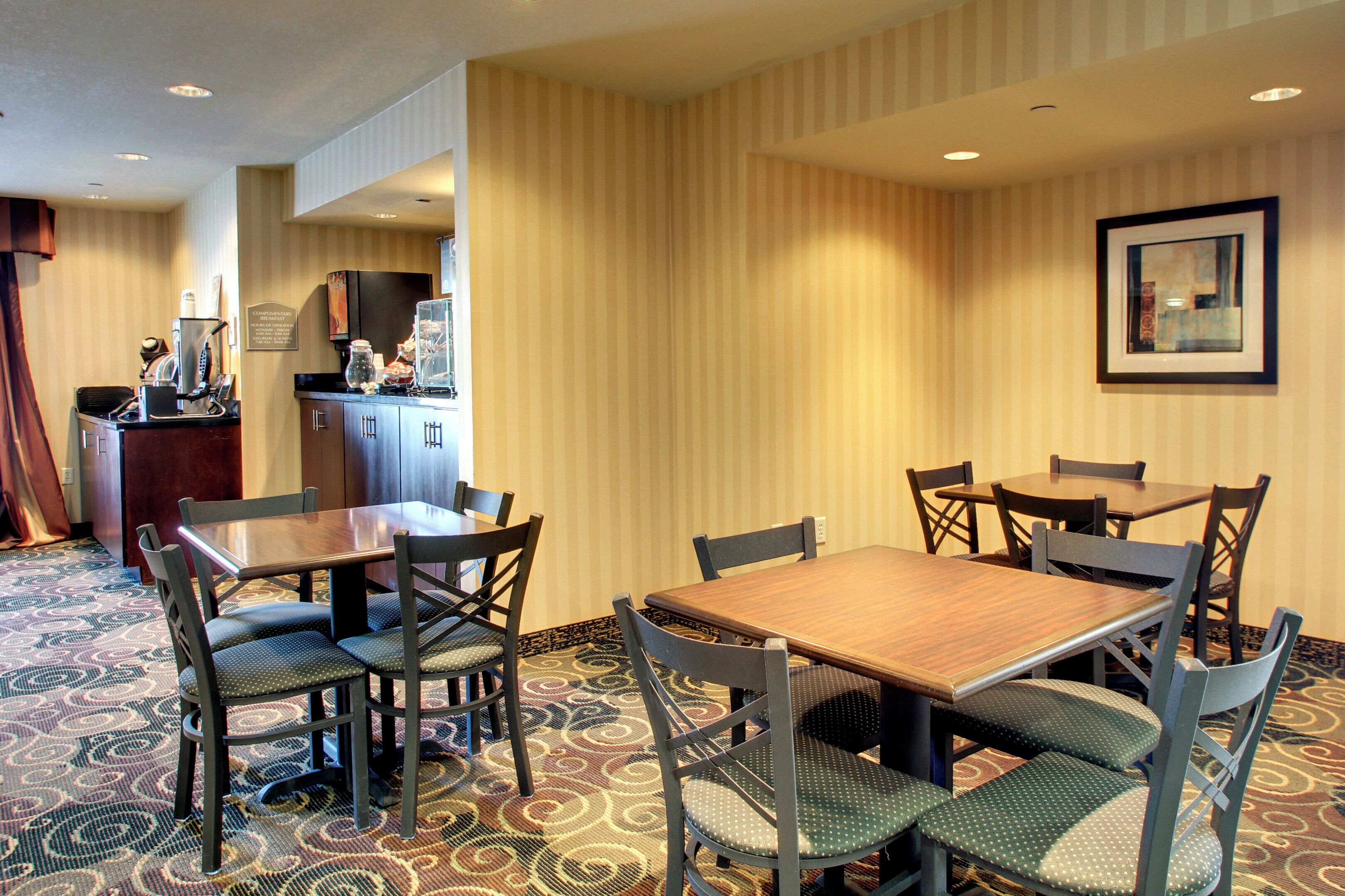 free daily self-service breakfast