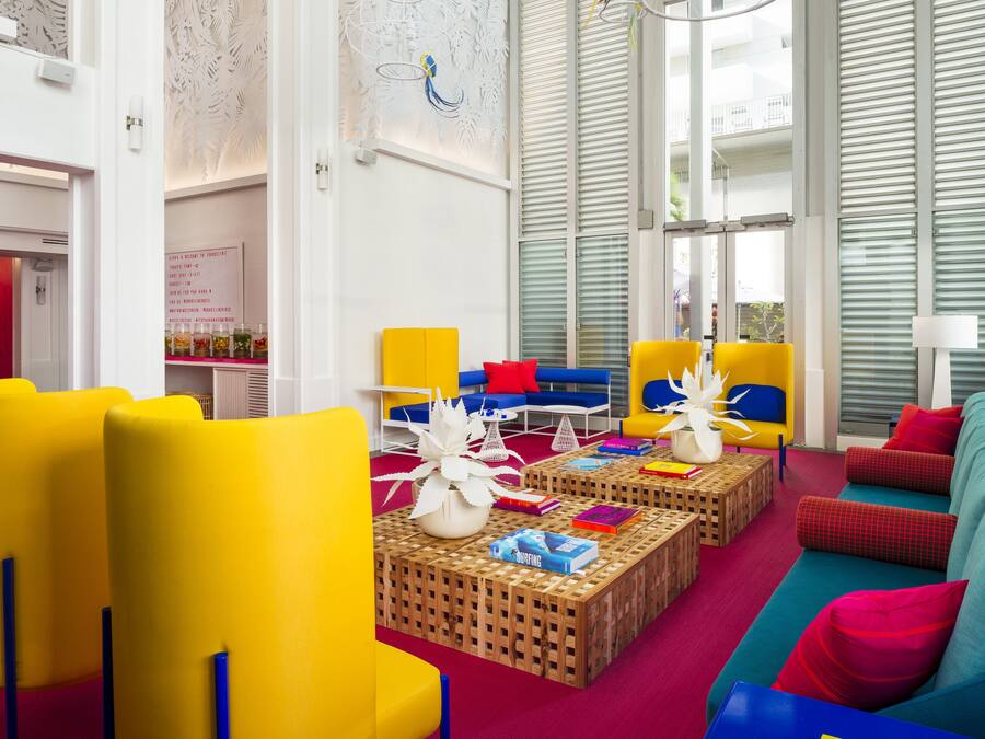 Sitteområde i lobbyen