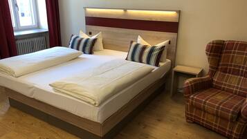 Desk, blackout curtains, soundproofing, iron/ironing board