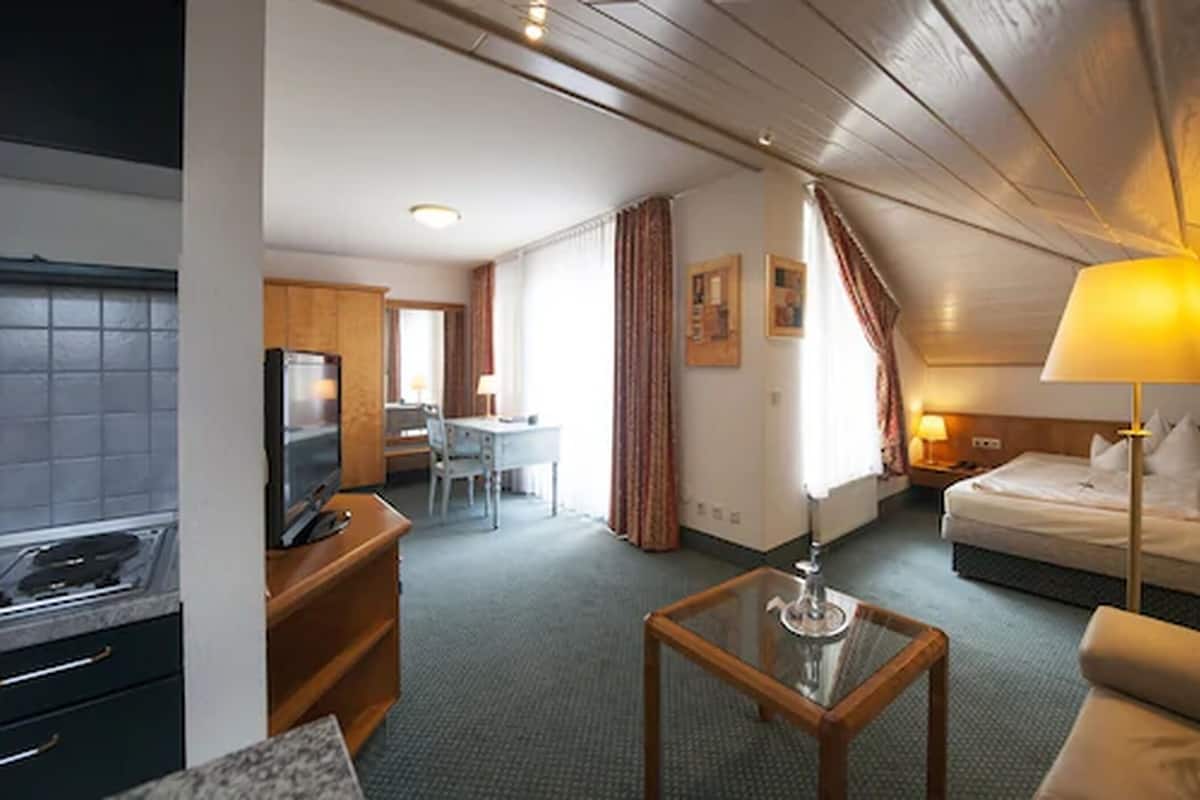 comfort single room | living area | 50-inch flat-screen tv with digital channels