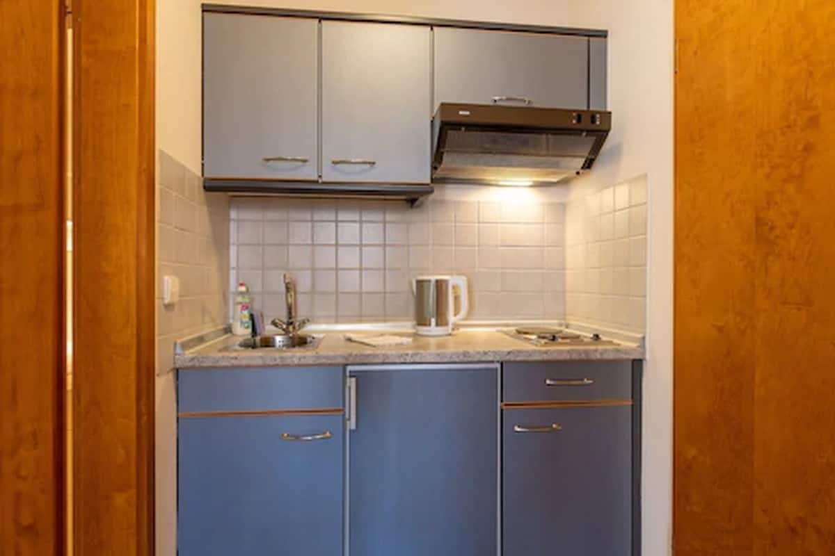 economy single room | private kitchenette | fridge, stovetop, cleaning supplies