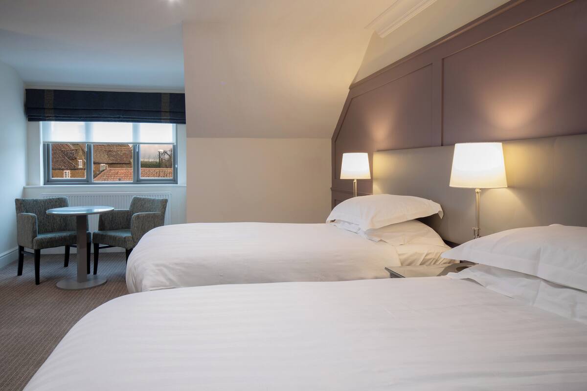 pavilion deluxe double or twin room | individually decorated, individually furnished, desk, laptop workspace