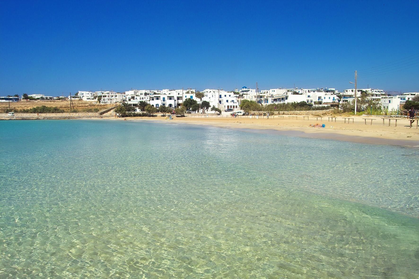 On the beach, beach umbrellas