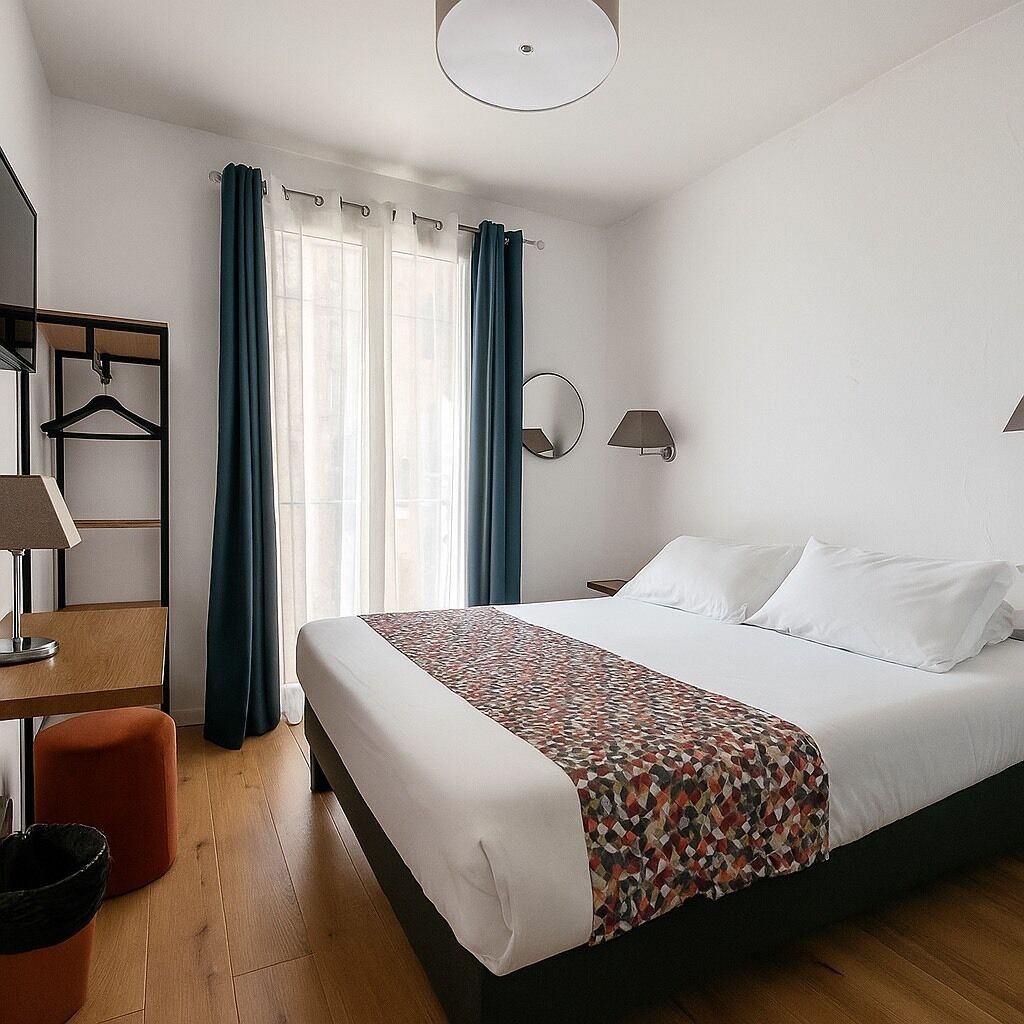 Habitación Confort doble | Colchones con acolchado adicional y tabla de planchar con plancha