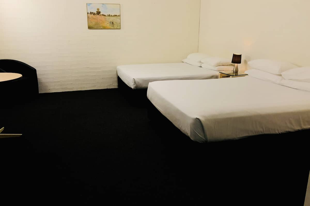 Desk, blackout curtains, soundproofing, cots/infant beds