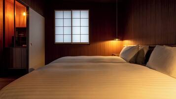 Nostalgic Japan Twin (Japanese-Western Style Room), Non Smoking | In-room safe, individually decorated, desk, iron/ironing board