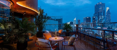 Vue sur la ville depuis lâhĂ©bergement