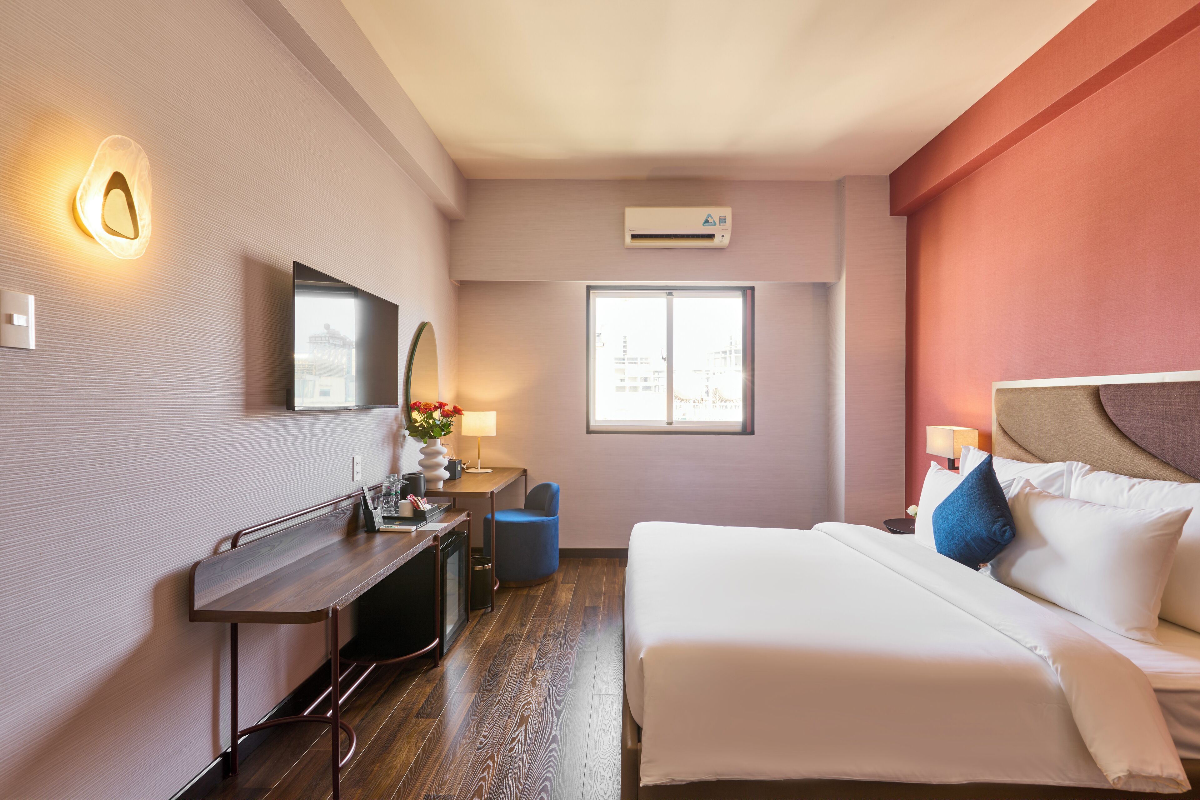 Down duvets, minibar, in-room safe, desk