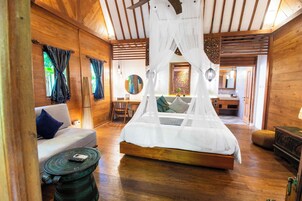 Suíte estúdio, 1 quarto, vista para o jardim | Cofres nos quartos, camas extras/dobráveis (sobretaxa)