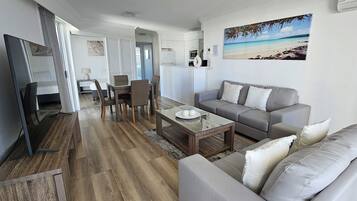 Two Bedroom, One Bathroom Apartment - Balcony | Living area | Smart TV