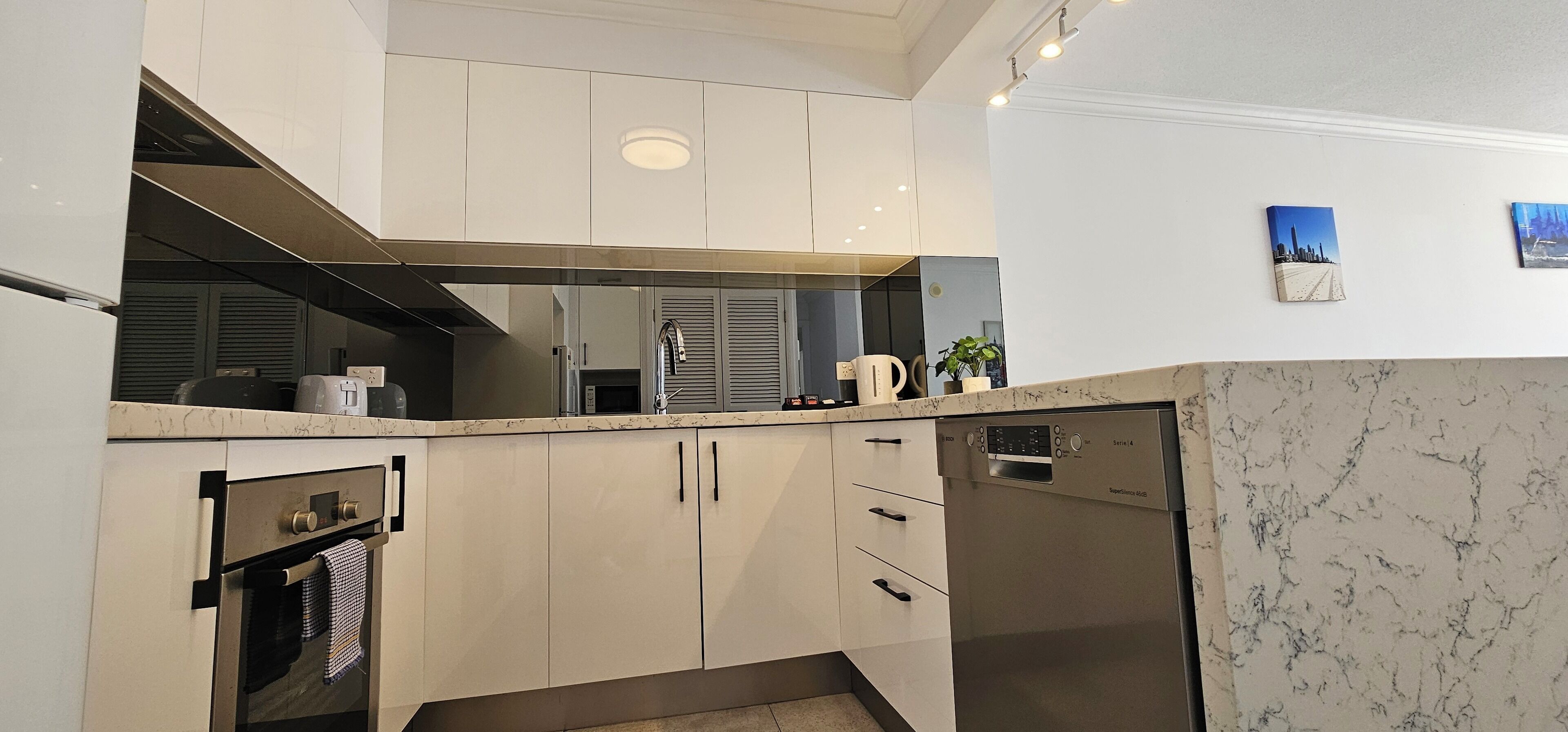 one bedroom apartment - balcony | private kitchen | fridge