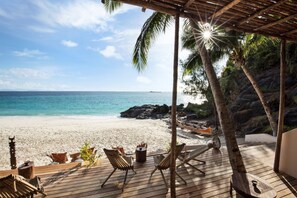 Vue sur la plage/lâocĂ©an