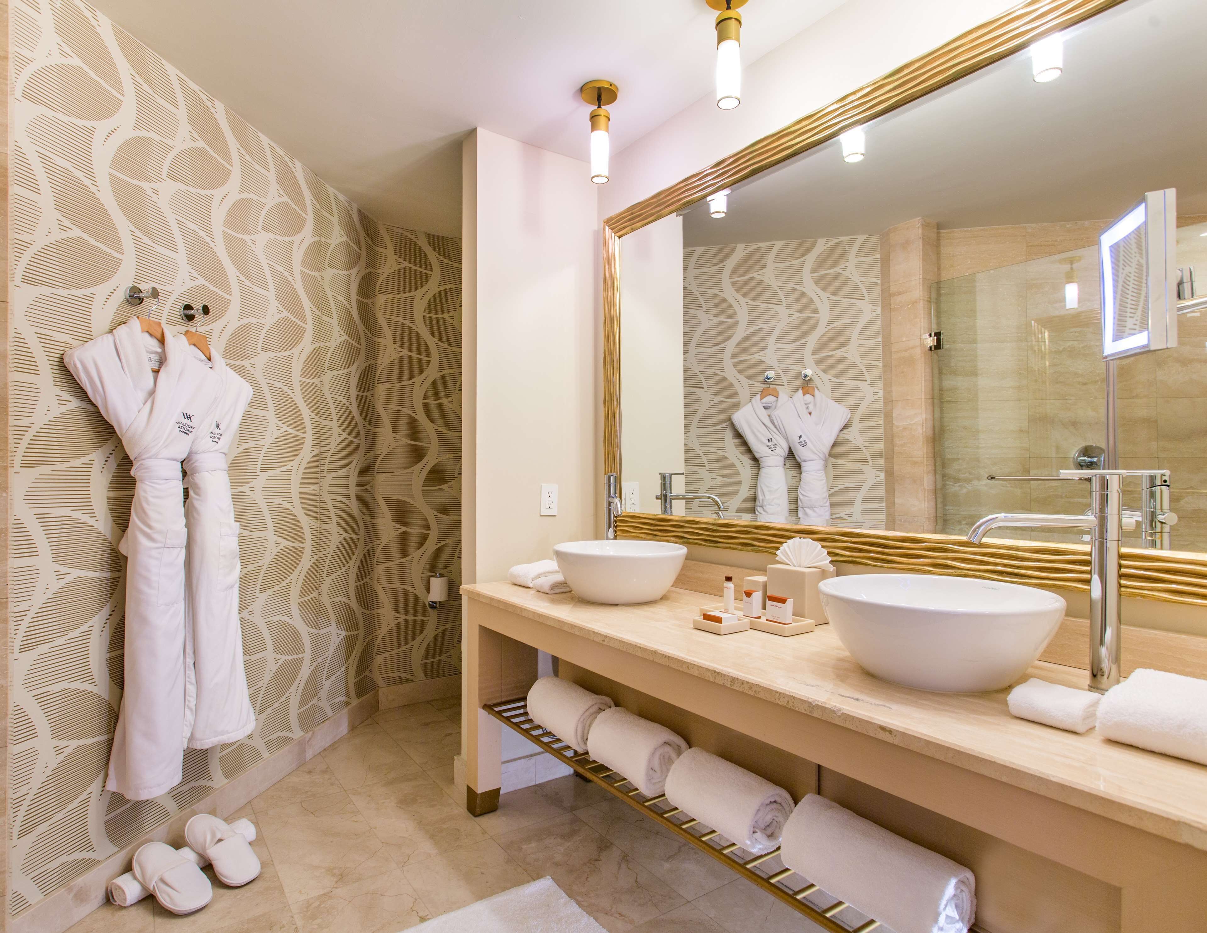 deluxe room, 2 double beds, non smoking | bathroom | shower, rainfall showerhead, free toiletries, hair dryer