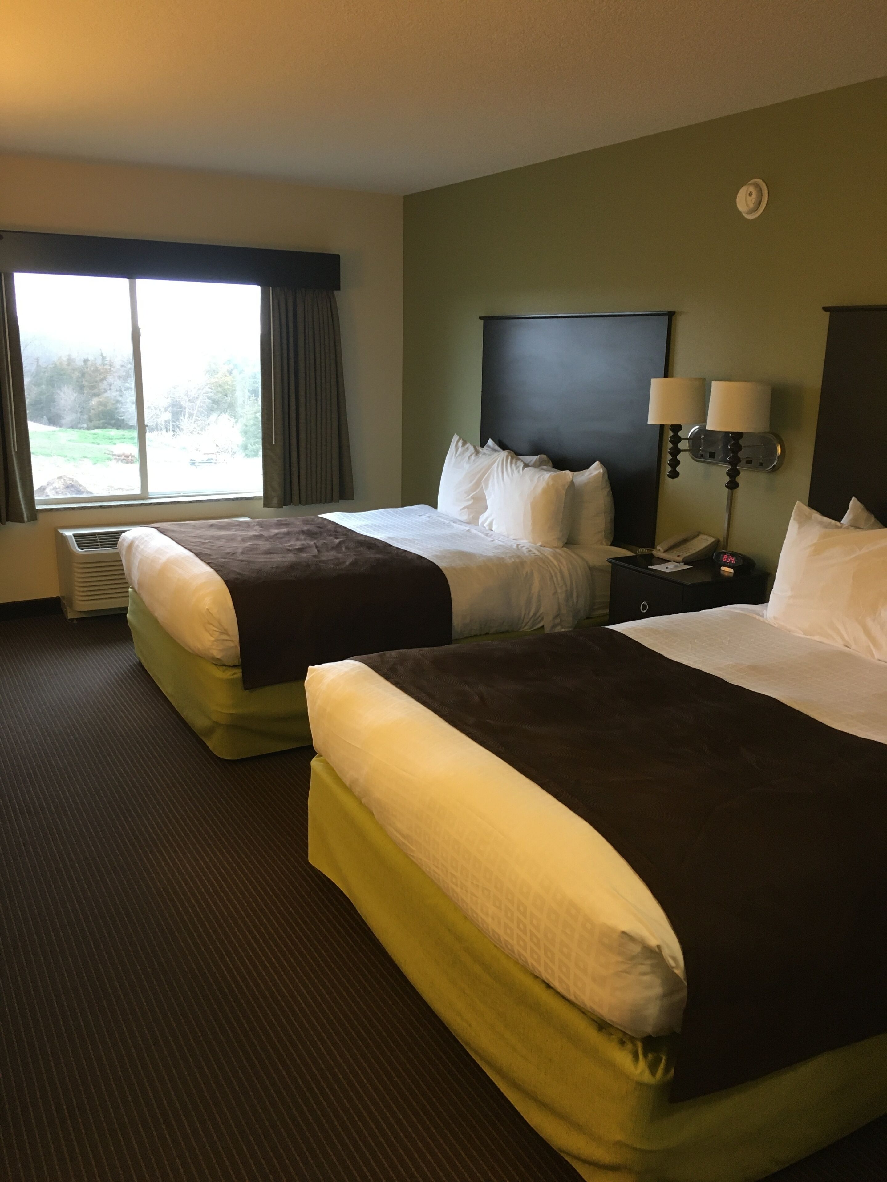 room, 2 queen beds, non smoking | premium bedding, desk, laptop workspace, blackout curtains