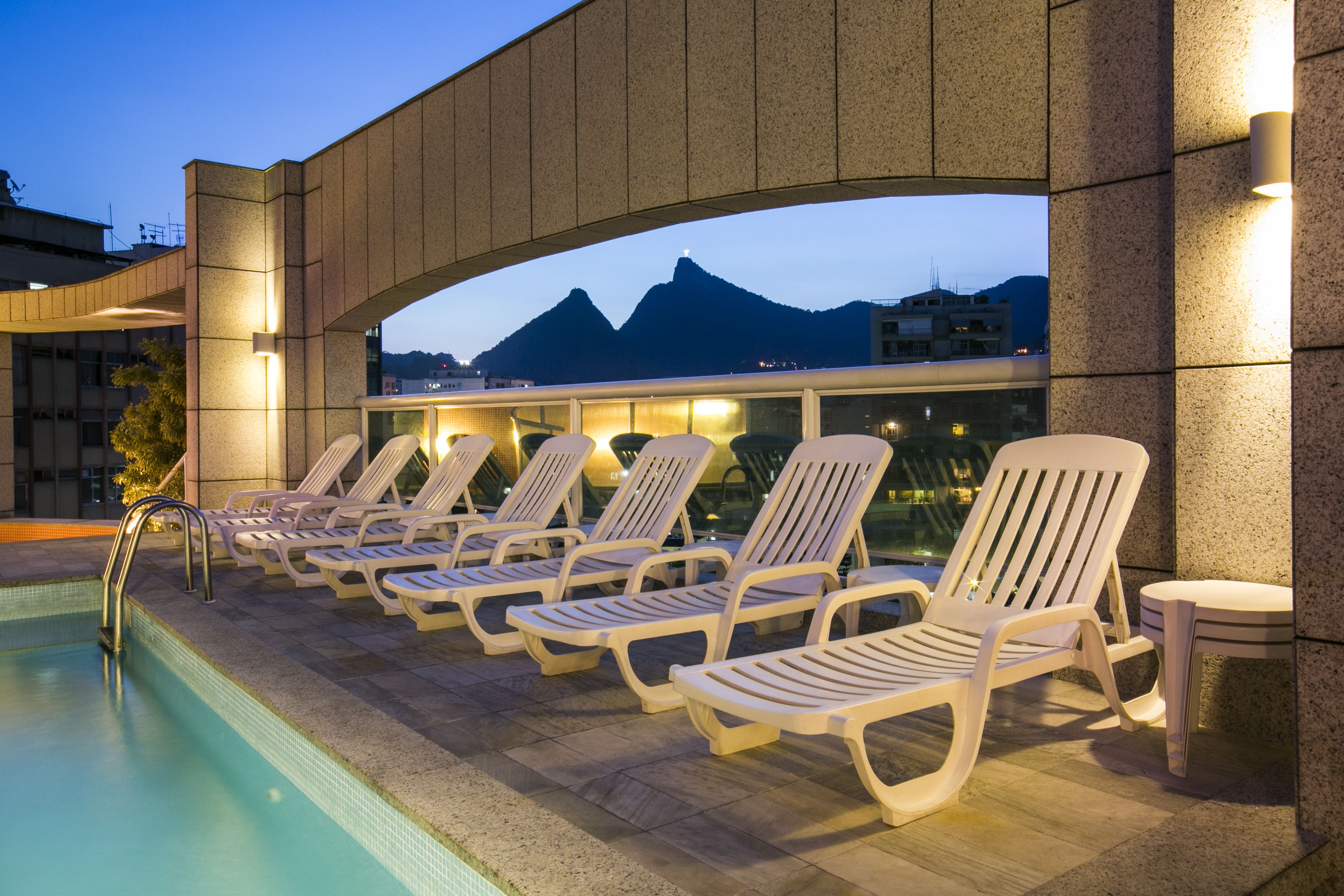 2 outdoor pools, pool umbrellas, pool loungers