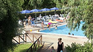 A pool area with lounge chairs, umbrellas, and a wooden deck. - TH Marina di Sibari - Baia degli Achei Village (Cassano allo Ionio)