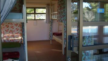 Blackout curtains, bed sheets, wheelchair access