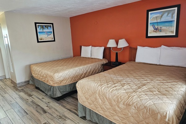 Standard Double Room, 2 Double Beds | Desk, blackout drapes, soundproofing, WiFi (free)