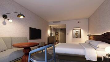 In-room safe, desk, laptop workspace, blackout drapes