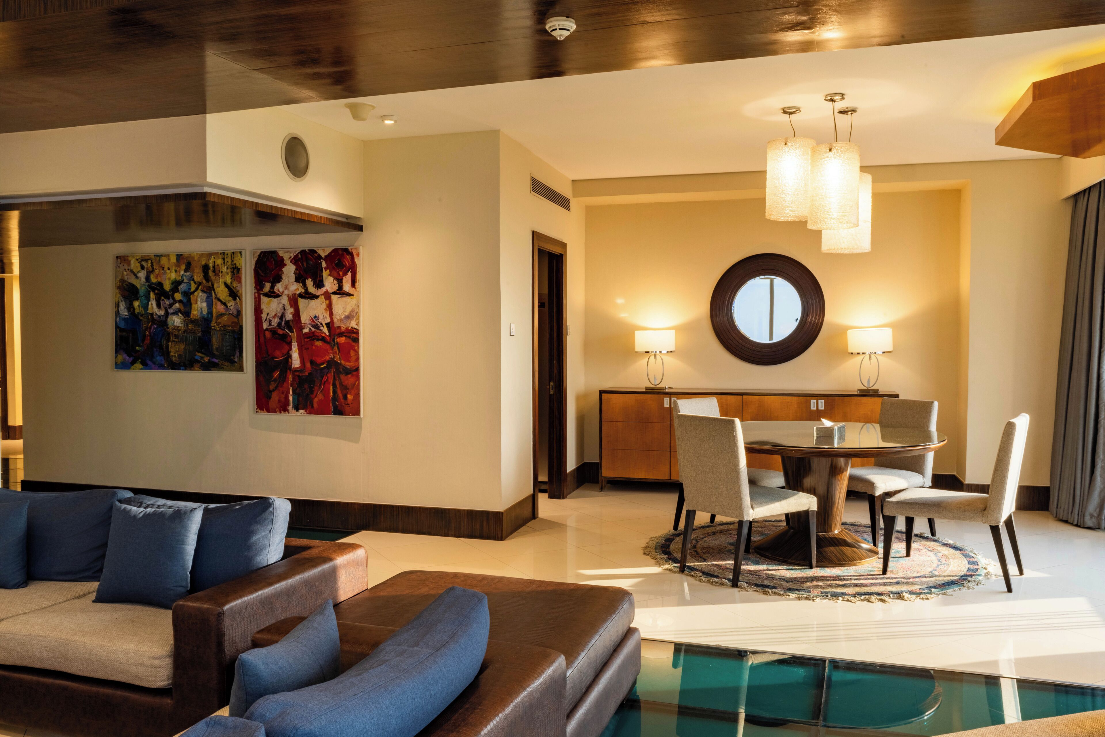 Presidential Suite, 3 Bedrooms | Living area | TV, DVD player