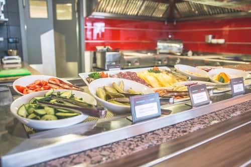 Daily buffet breakfast for a fee