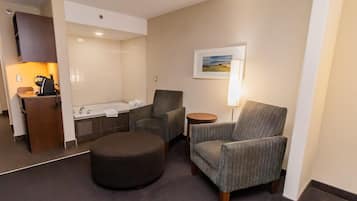 Pillowtop beds, desk, blackout drapes, iron/ironing board