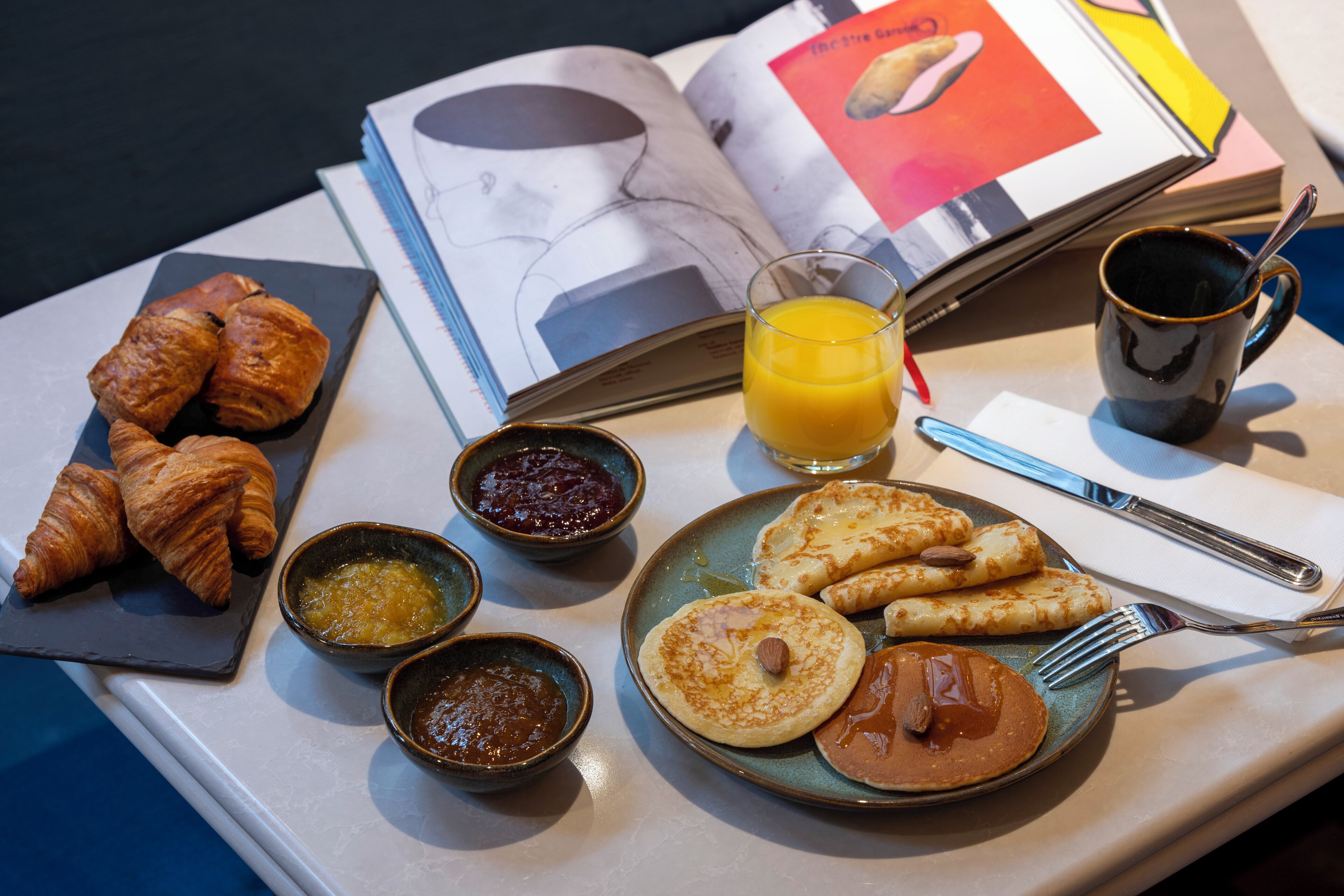 daily buffet breakfast (eur 15 per person)