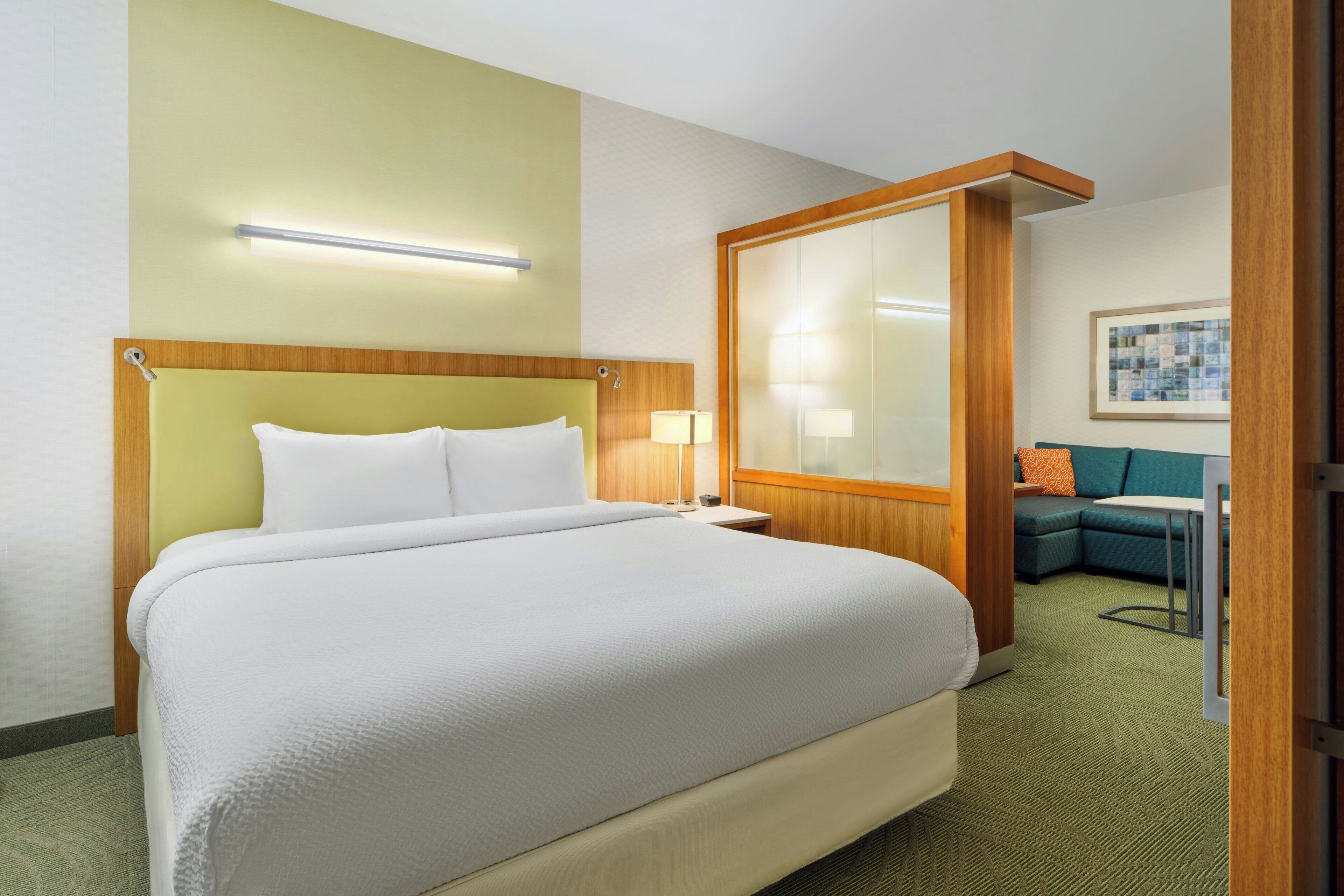 suite, 1 king bed with sofa bed, non smoking | desk, laptop workspace, soundproofing, iron/ironing board