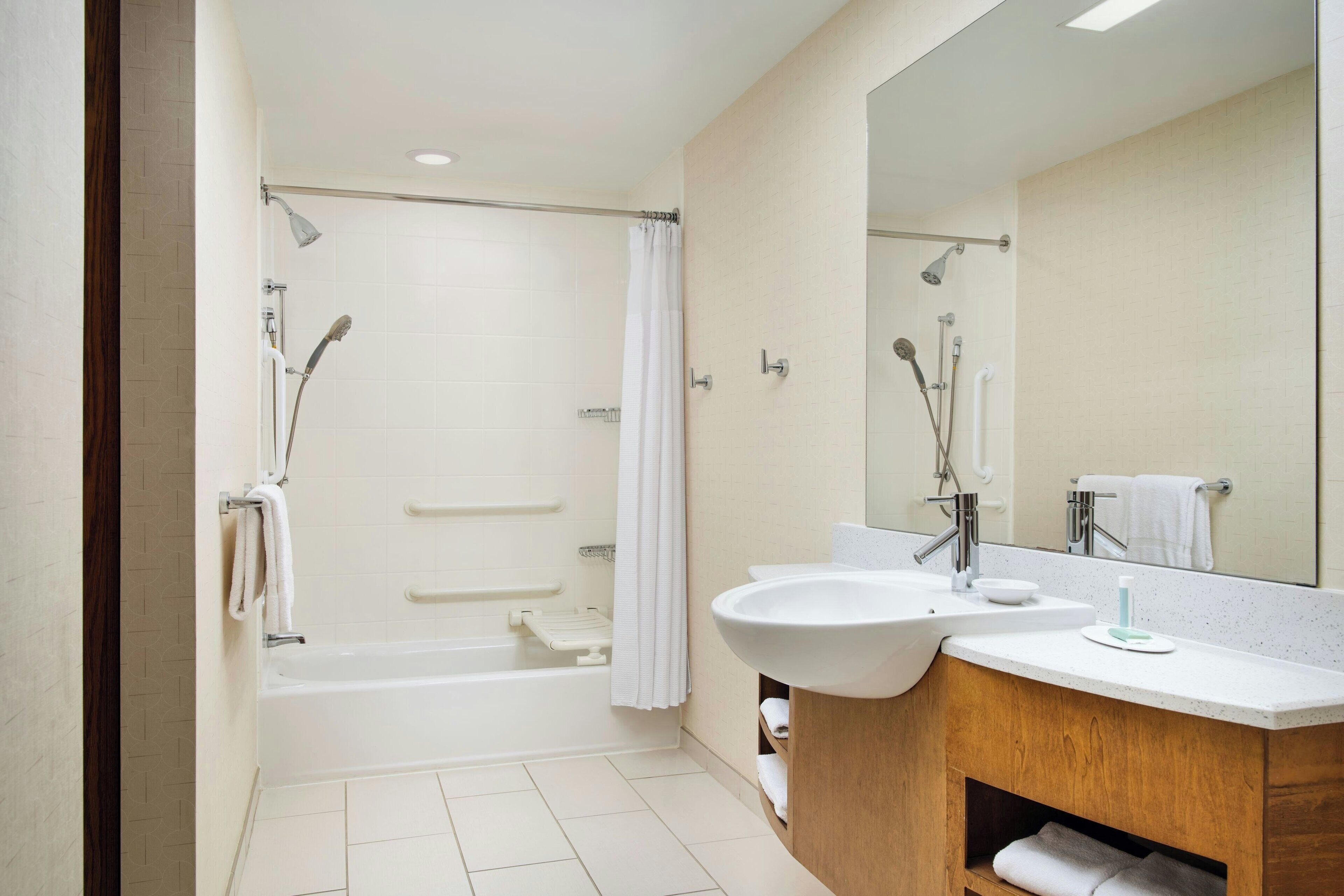 free toiletries, hair dryer, towels, soap