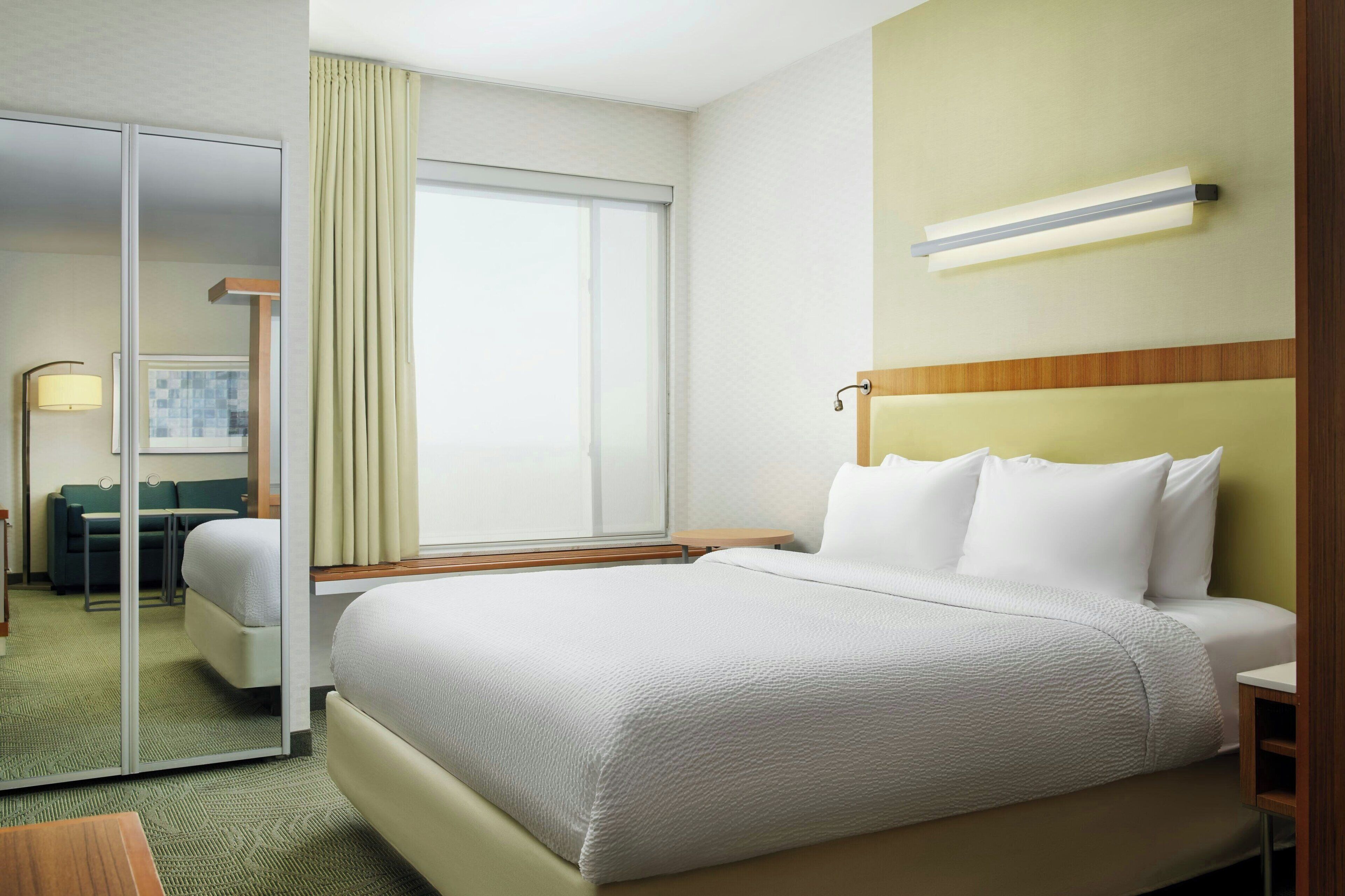 suite, 1 king bed with sofa bed, non smoking | desk, laptop workspace, soundproofing, iron/ironing board