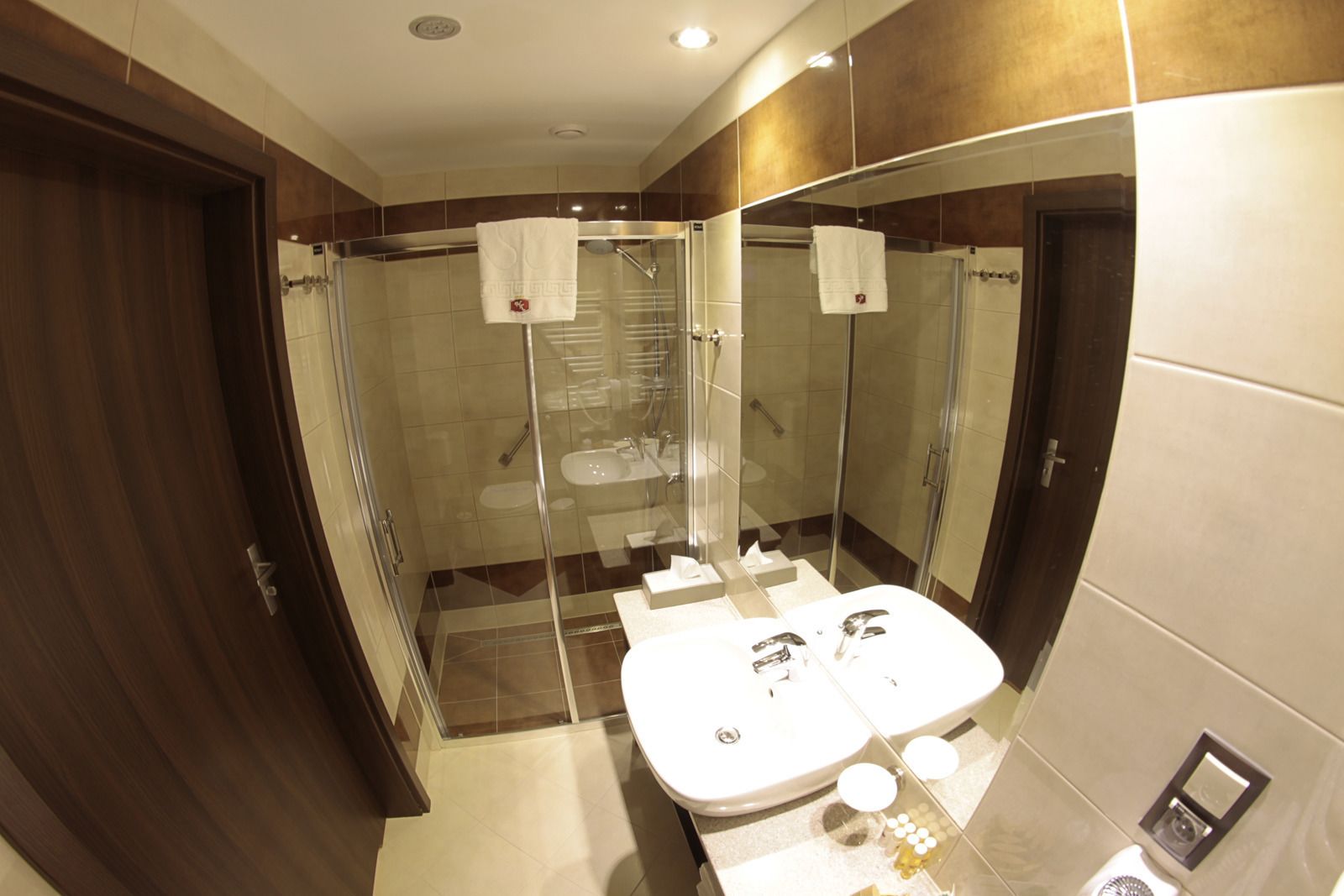 free toiletries, hair dryer, bathrobes, slippers