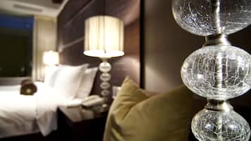 Premium bedding, free minibar, in-room safe, individually decorated