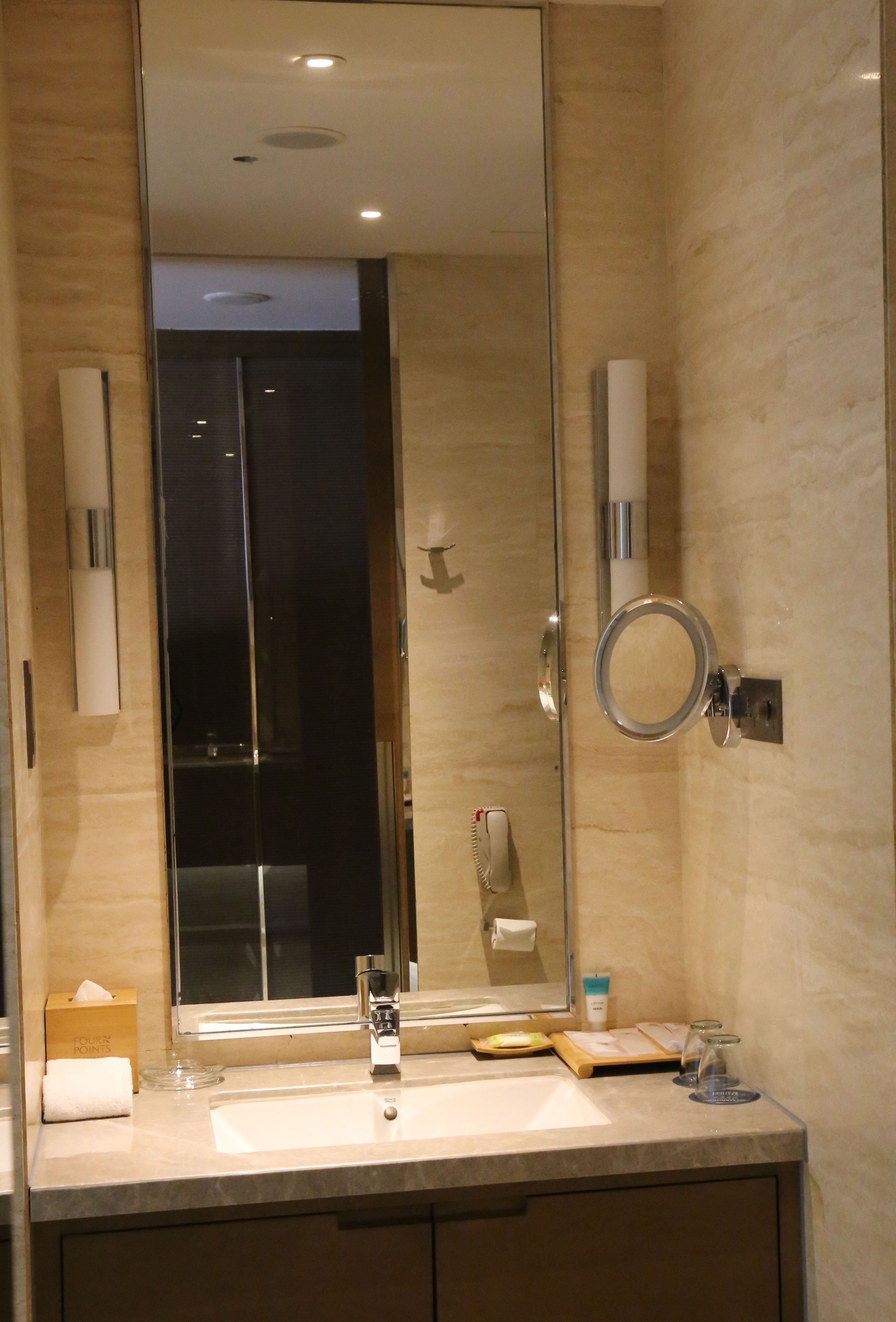 rainfall showerhead, hair dryer, bathrobes, slippers