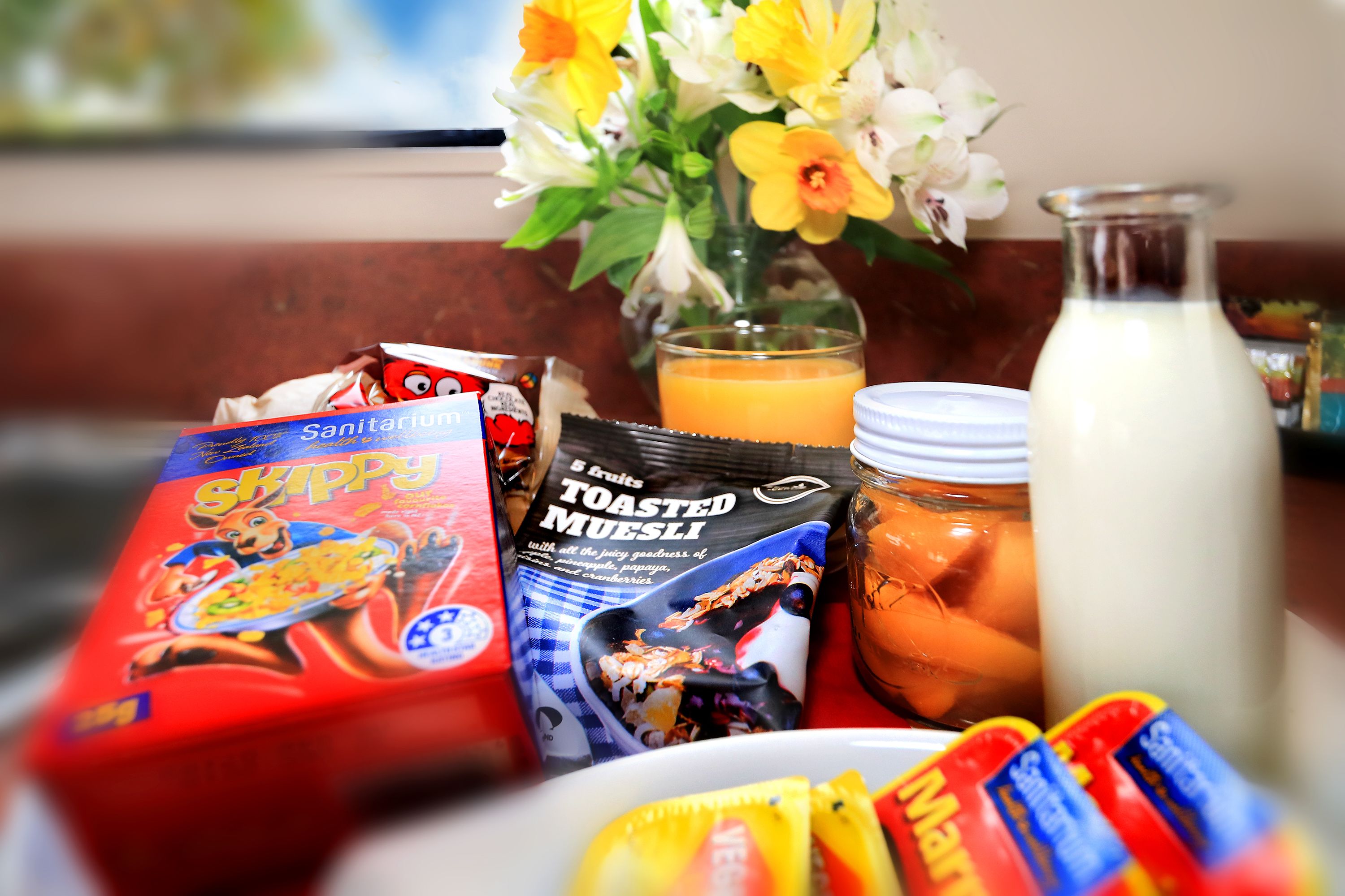 Daily continental breakfast (NZD 13.5 per person)