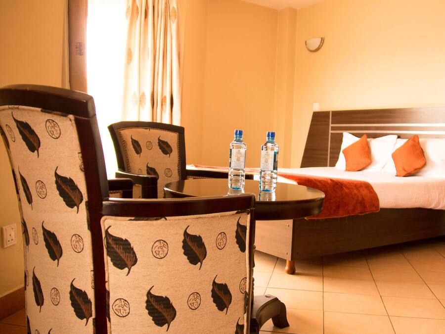 Desk, blackout curtains, free WiFi, bed sheets