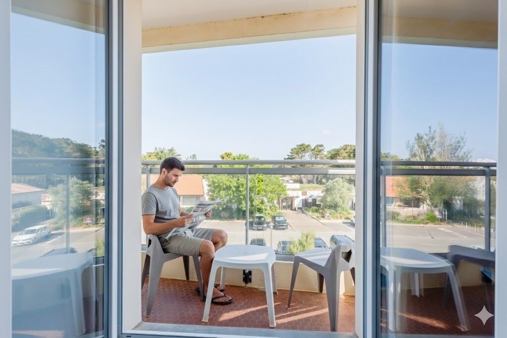 Comfort-Dreibettzimmer, Nichtraucher, Terrasse | Select-Comfort-Betten, individuell eingerichtet, Schreibtisch