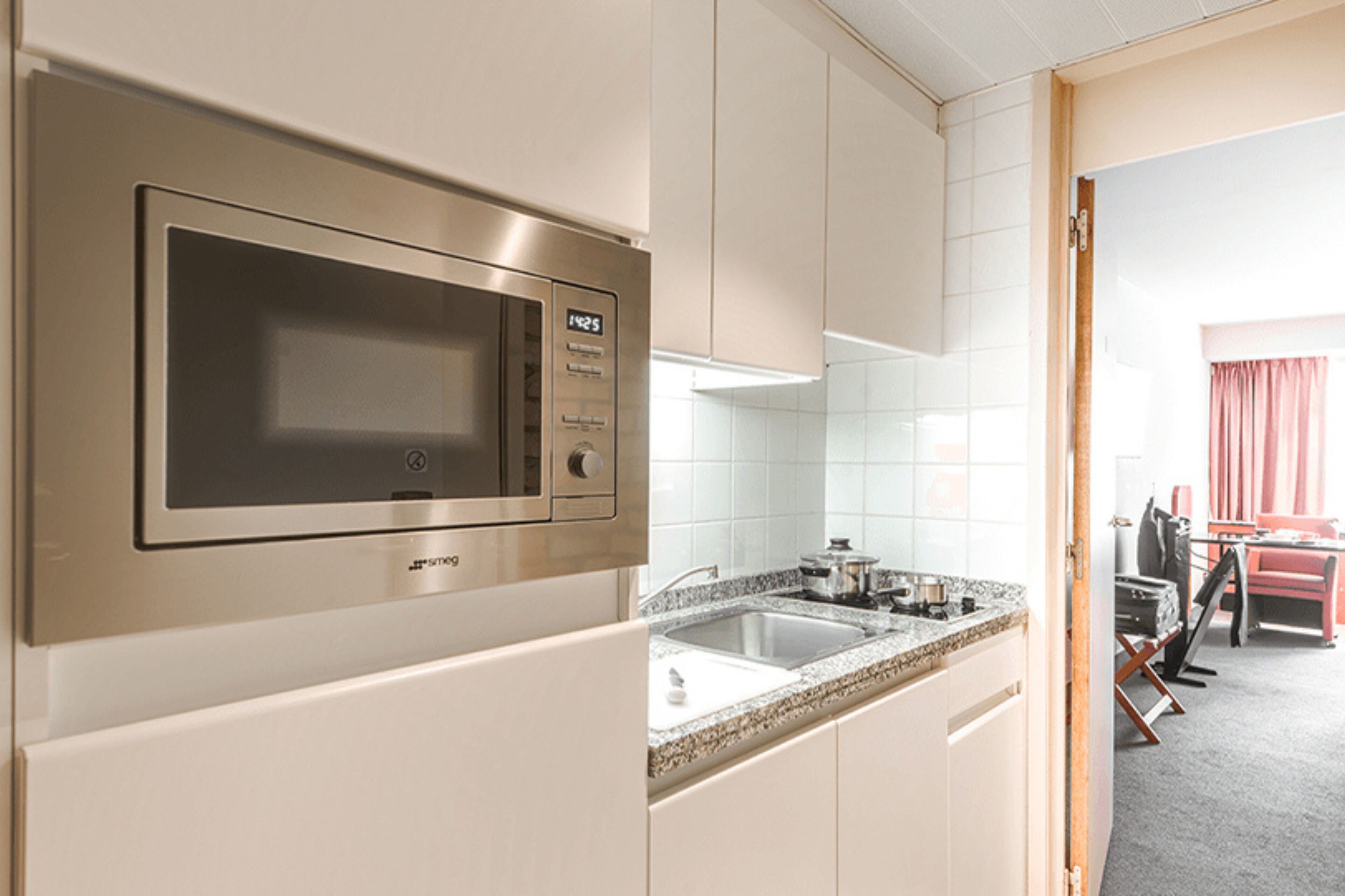 studio | private kitchenette | coffee/tea maker, electric kettle, cleaning supplies