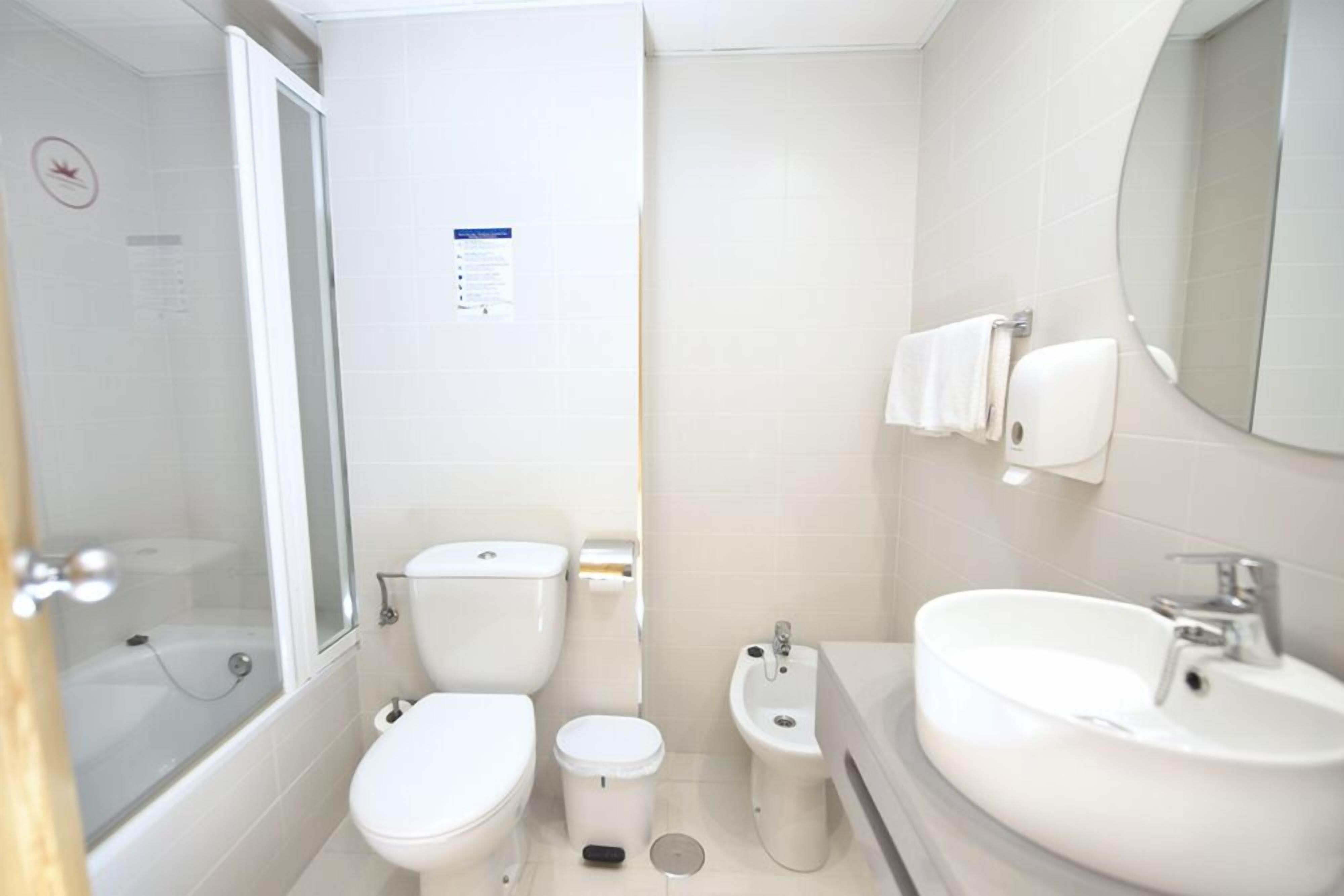 free toiletries, hair dryer, towels