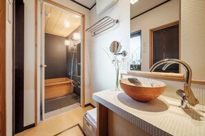 Traditional House, 1 Bedroom, Kitchen, Garden View | Bathroom sink - Akane-an Machiya Holiday House (Kyoto)