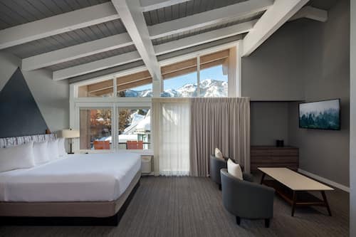 Standard Room, 1 King Bed, Fireplace (Fireplace King) | Hypo-allergenic bedding, blackout drapes, iron/ironing board, free WiFi