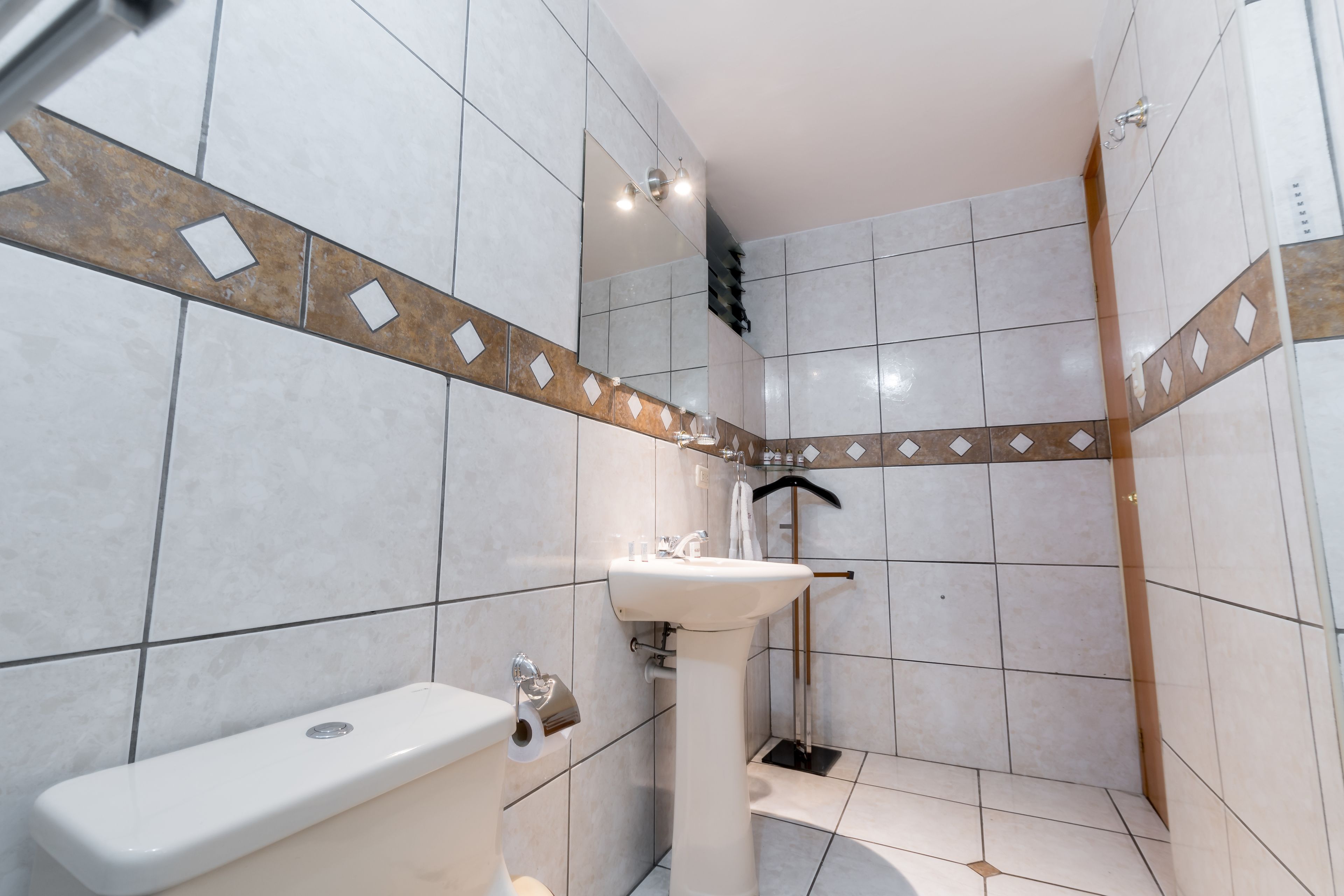 habitacion doble | bathroom | shower, rainfall showerhead, free toiletries, hair dryer