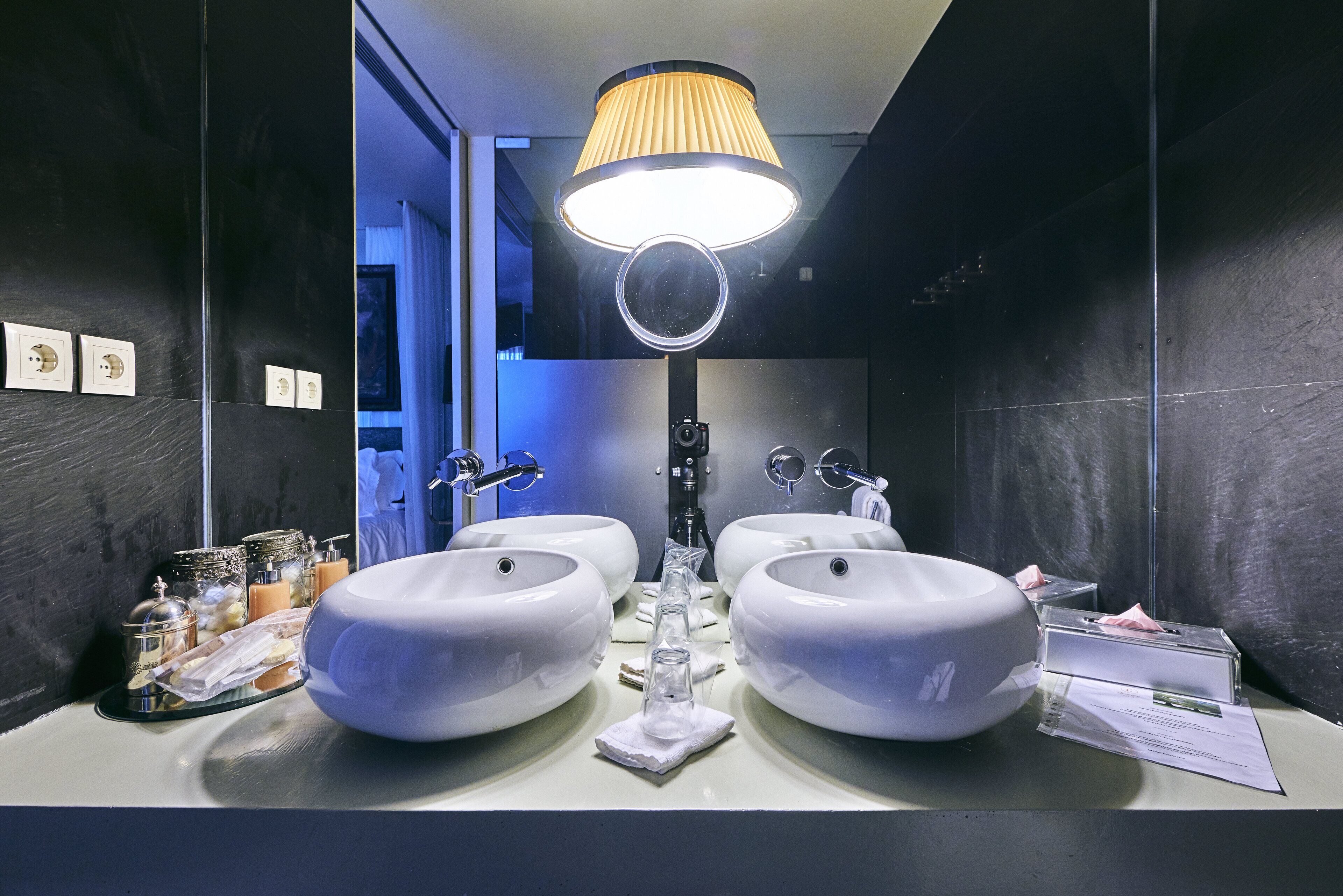 luxury suite | bathroom | eco-friendly toiletries, hair dryer, bathrobes, slippers